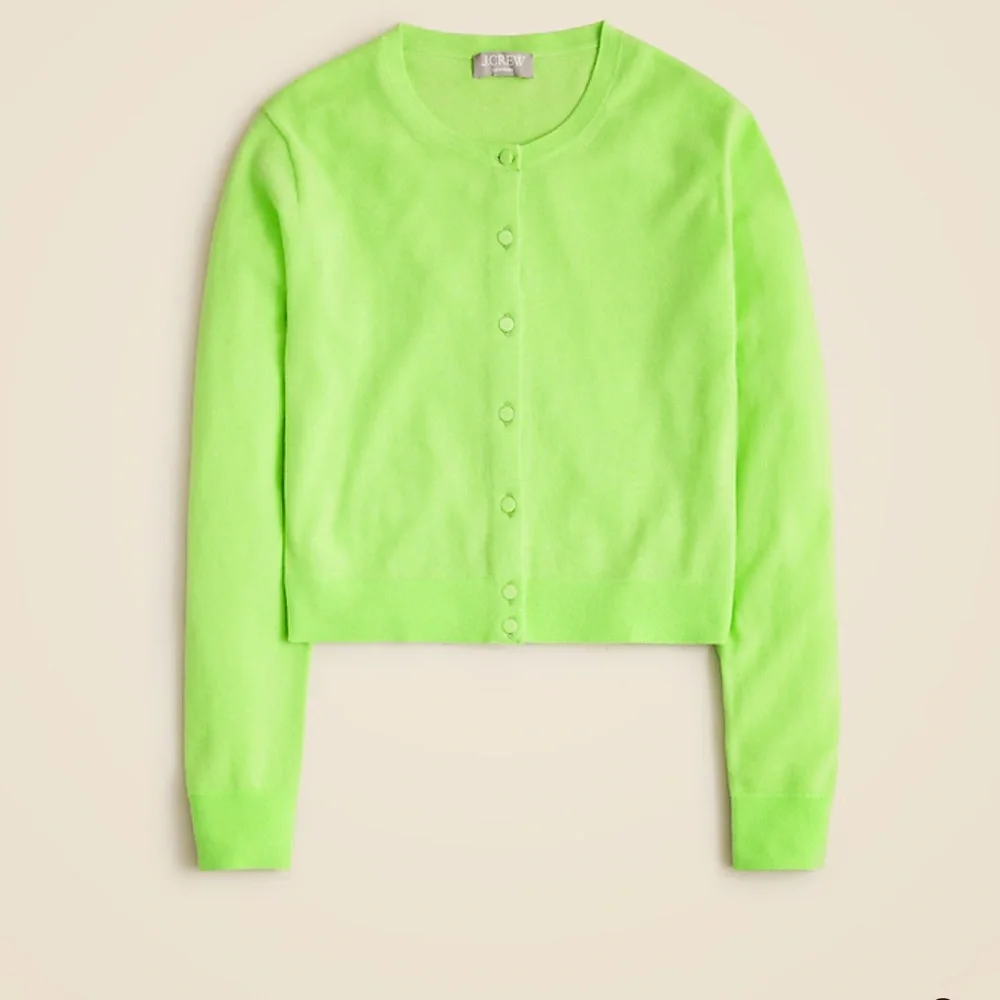 J. Crew Lime Green Cropped Cardigan
